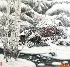 飞雪飘过小村